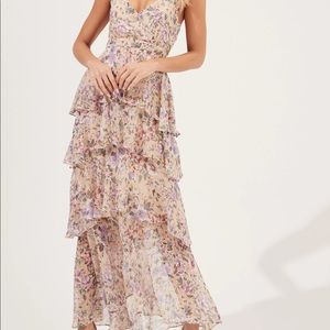 NWT- ASTR Rosanna Floral Tiered Ruffle Maxi Dress